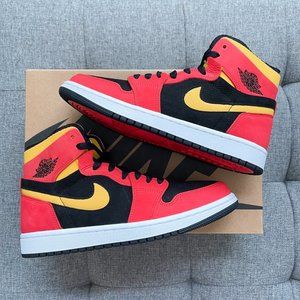 black yellow and red jordans